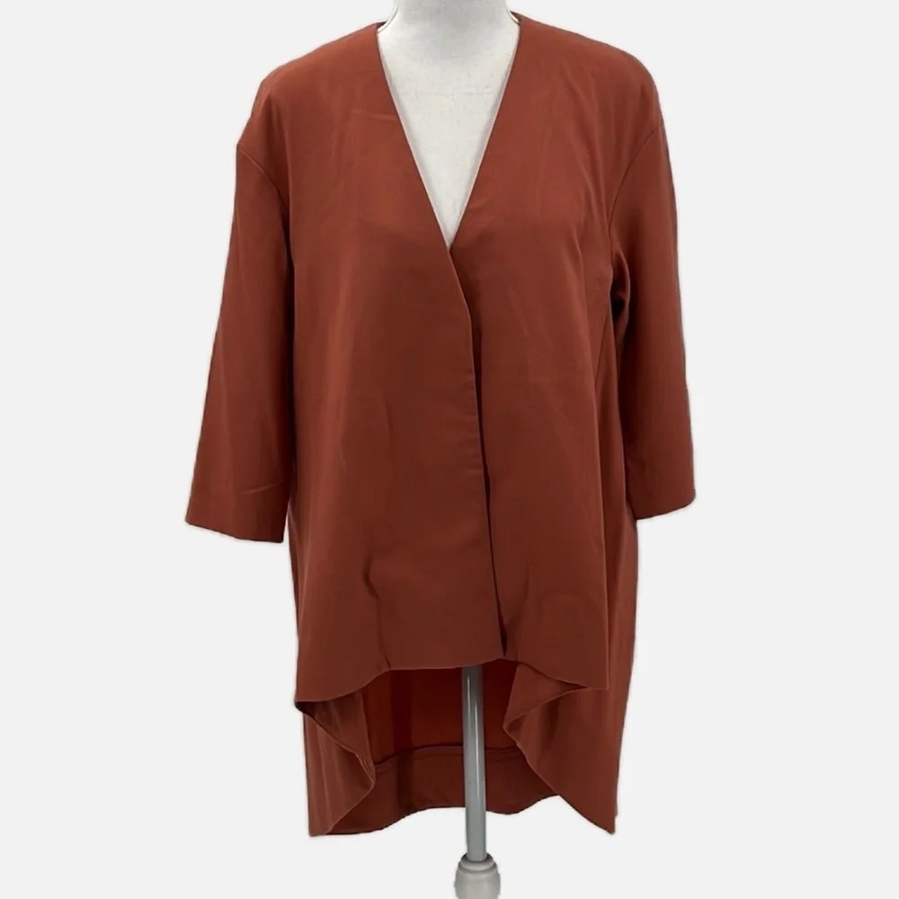 COS Wool Blend Hi Low Jacket in Terra Cotta - Size 36 EU/6 US